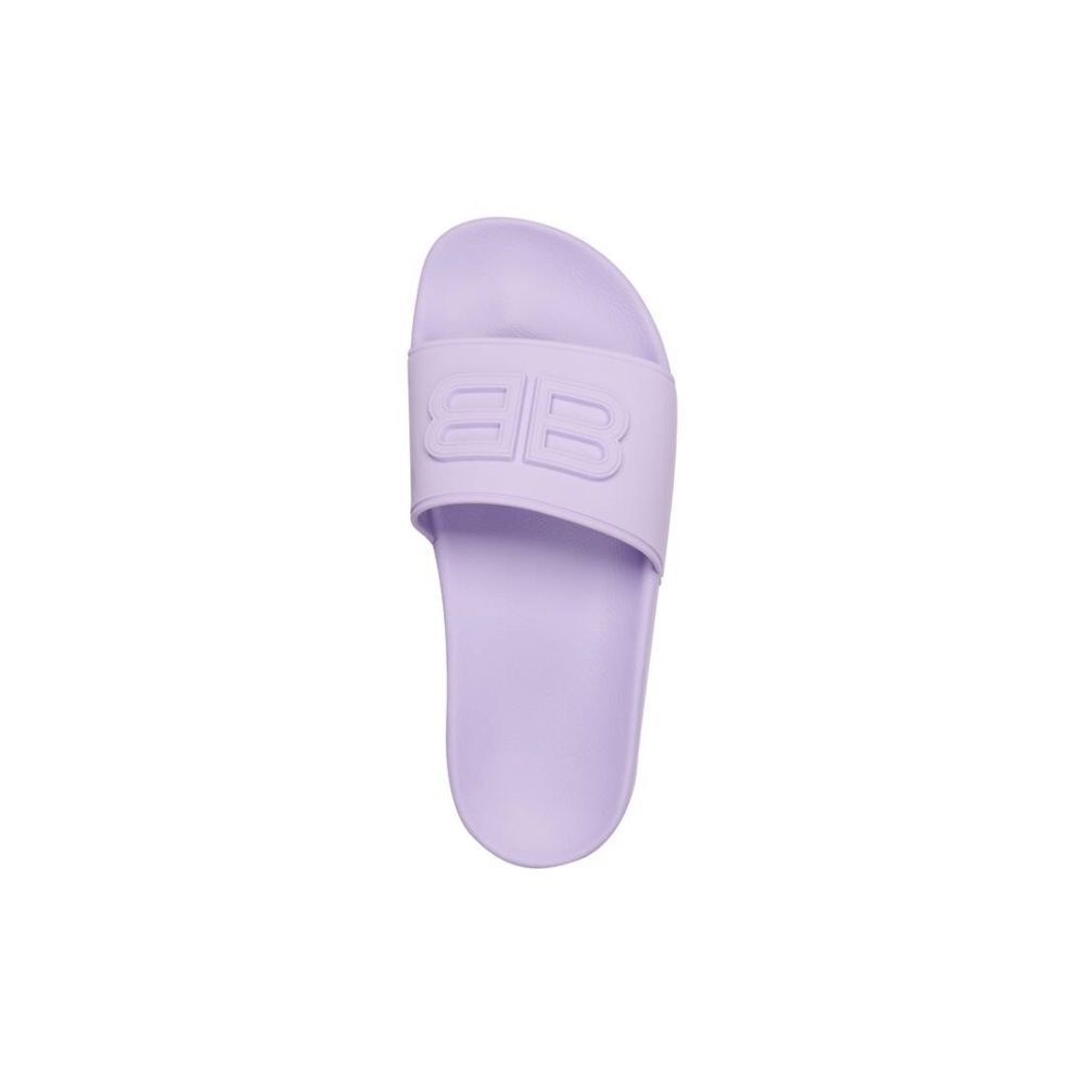 BALENCIAGA Women's Pool Bb Slide Sandal in Purple